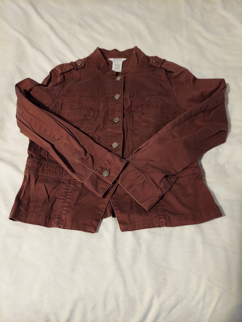 George Women's Brown Button-Front Utility Jacket